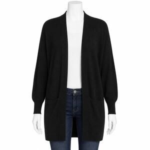 Splendid Dolman Sleeve Pocket Cardigan Sweater - Black - Size M